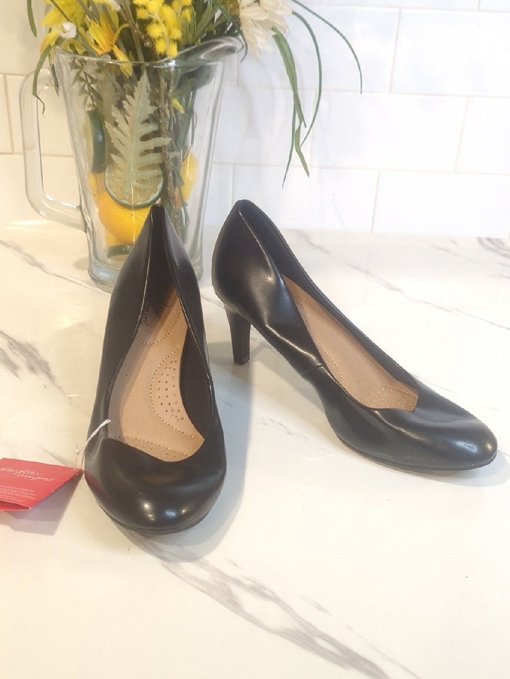 9.5M Black Women's Mid Heel Pumps - Classic Professional Style